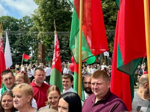 Делегация СПК «Гродненский» на районном мероприятии посвящённом Дню Независимости Республики Беларусь в г.Скидель